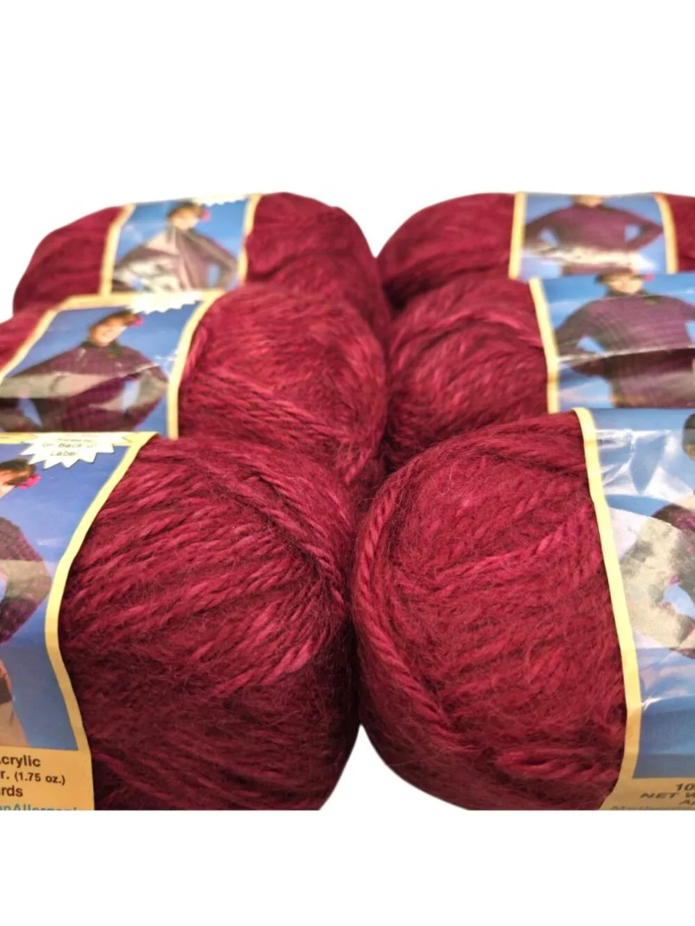 Giovanni Amora Deluxe Acrylic Yarn Purple NightShade Vintage 1985 Bulky Lot 6
